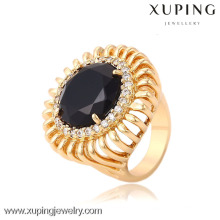 13714 Xuping anillos de obispo de cristal de estilo más nuevo con oro de 18 k